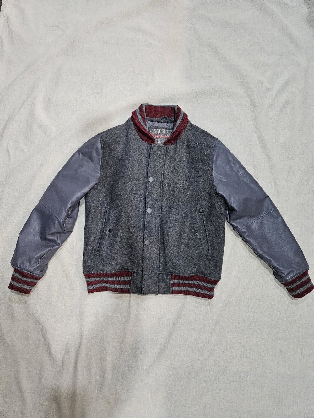 Foot Locker Grey Wool Varsity Jacket